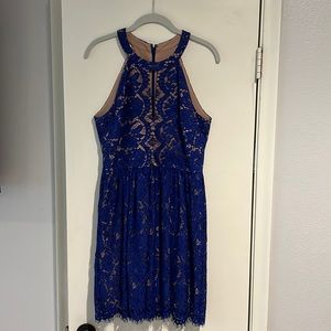 BCBG blue lace dress